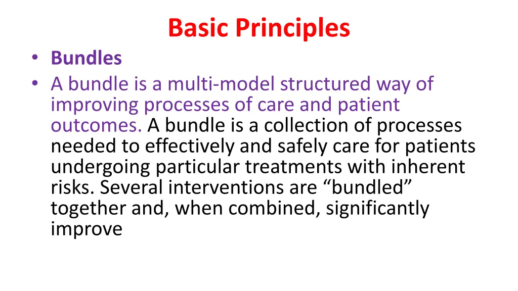 basic principles