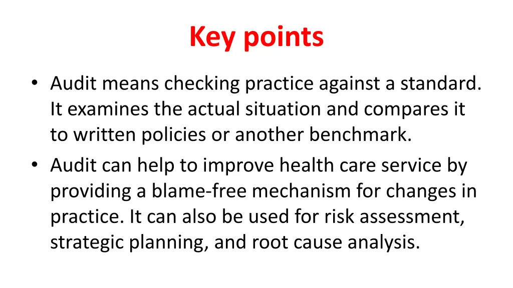 key points