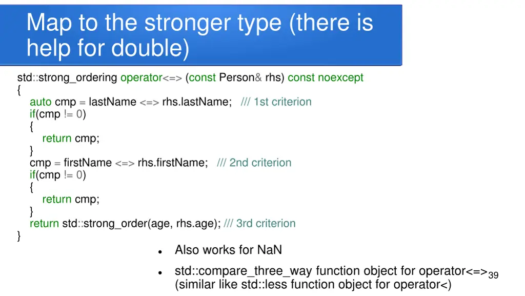 map to the stronger type there is help for double