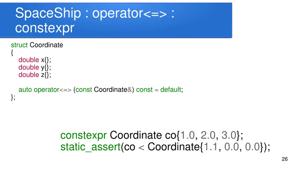 spaceship operator constexpr