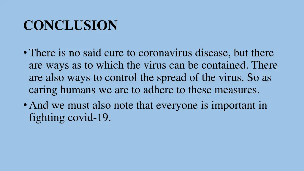 conclusion