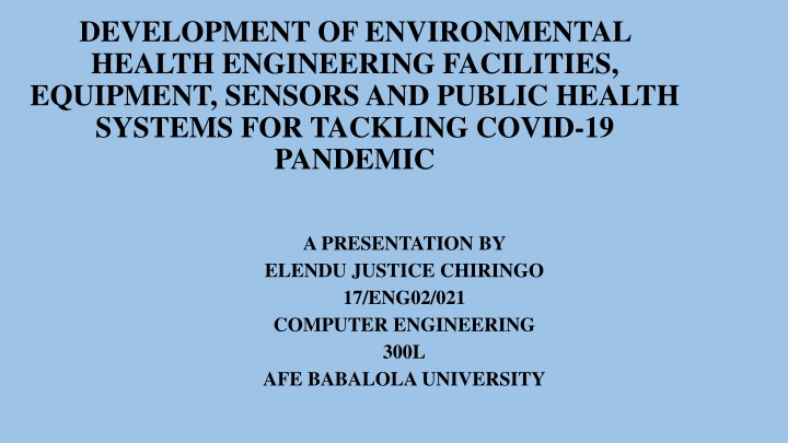 development of environmental health engineering