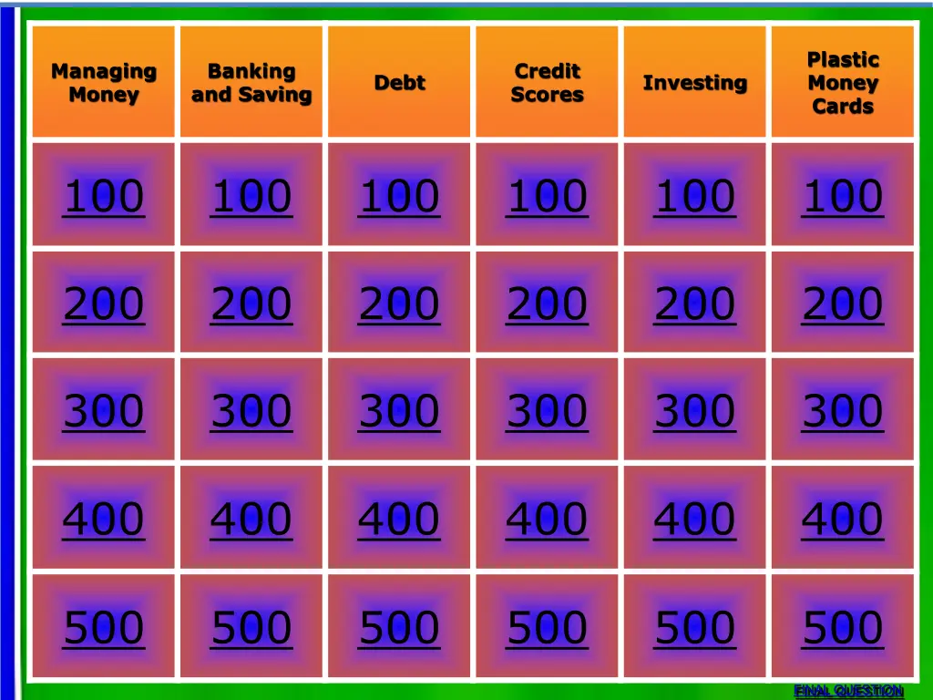 plastic money cards