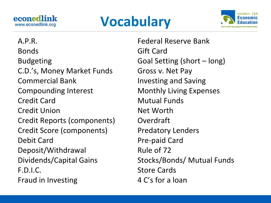 vocabulary