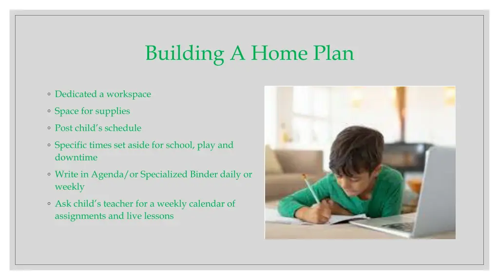 building a home plan