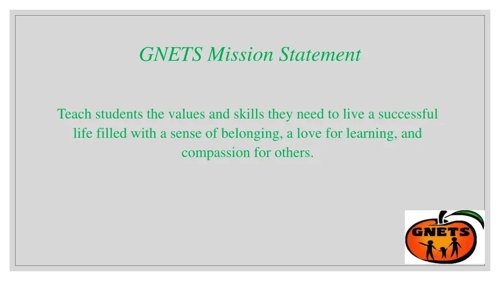 gnets mission statement