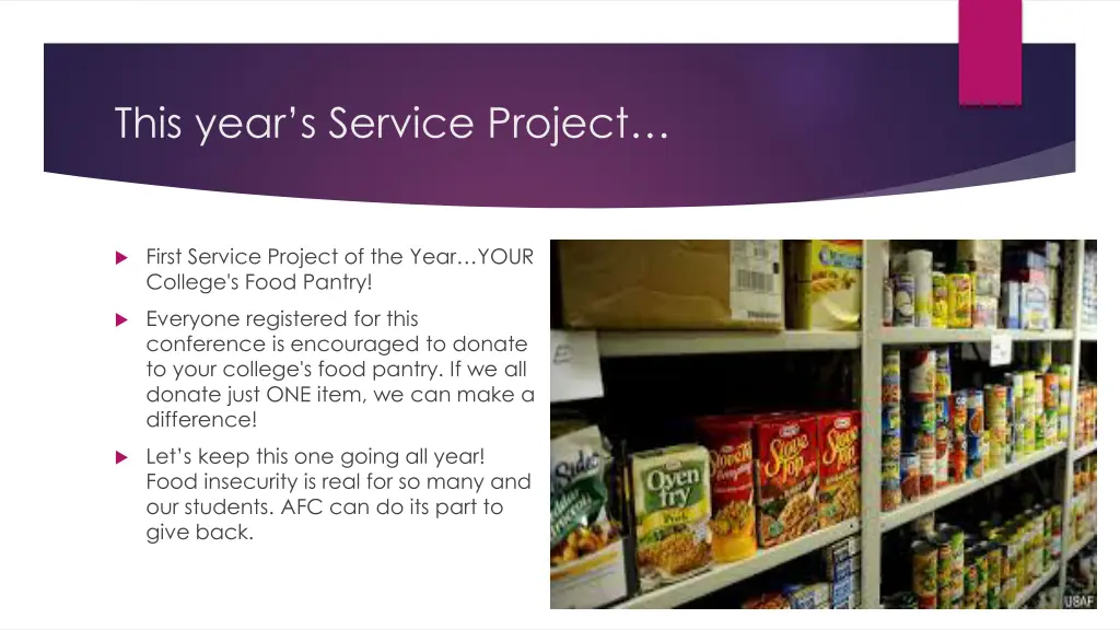 this year s service project