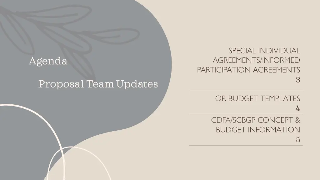 special individual agreements informed
