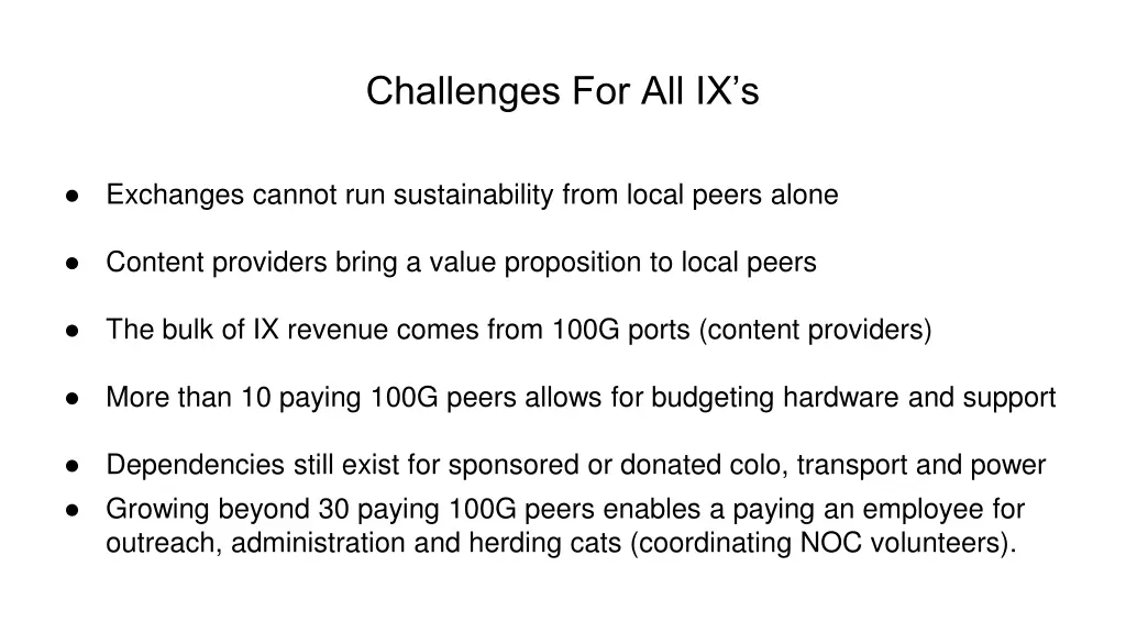 challenges for all ix s