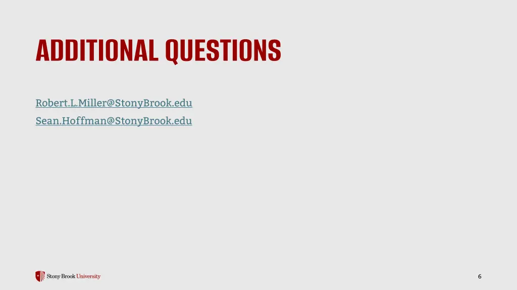 additional questions