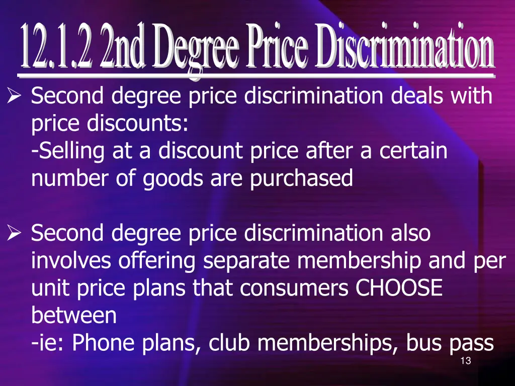 12 1 2 2nd degree price discrimination