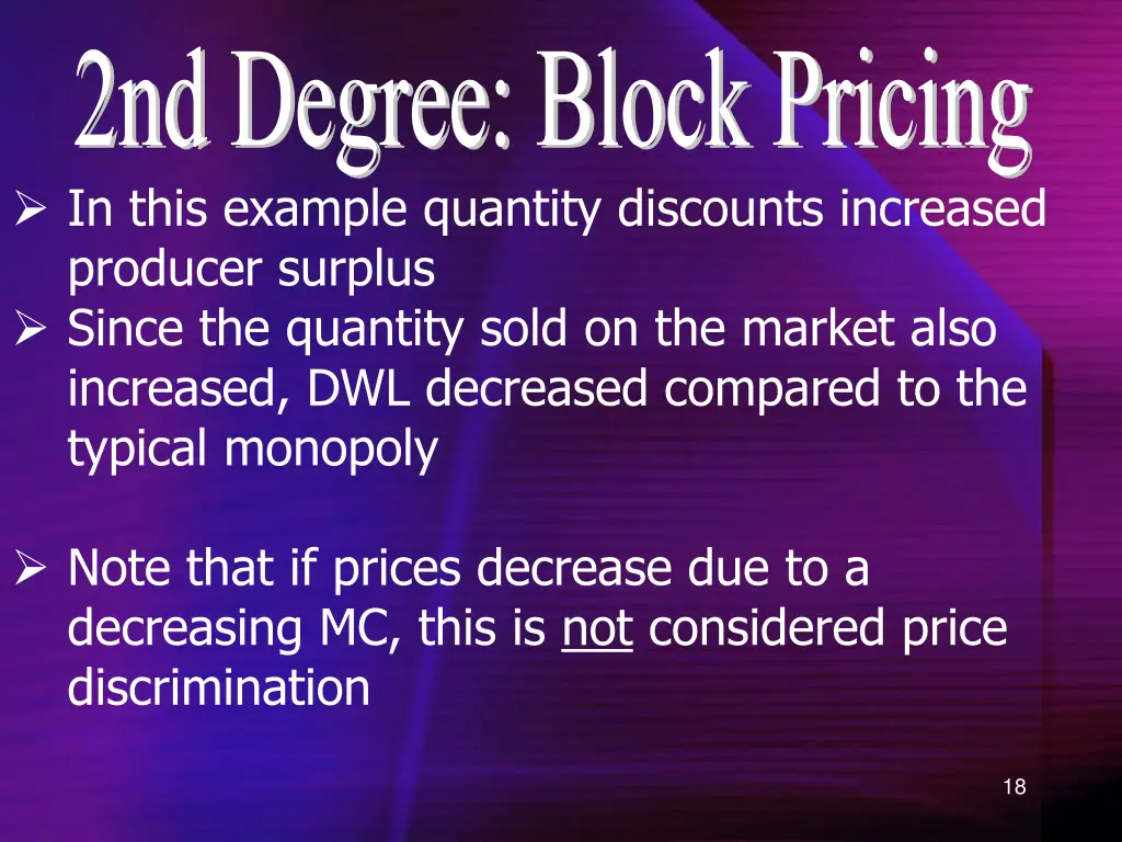 2nd degree block pricing 1
