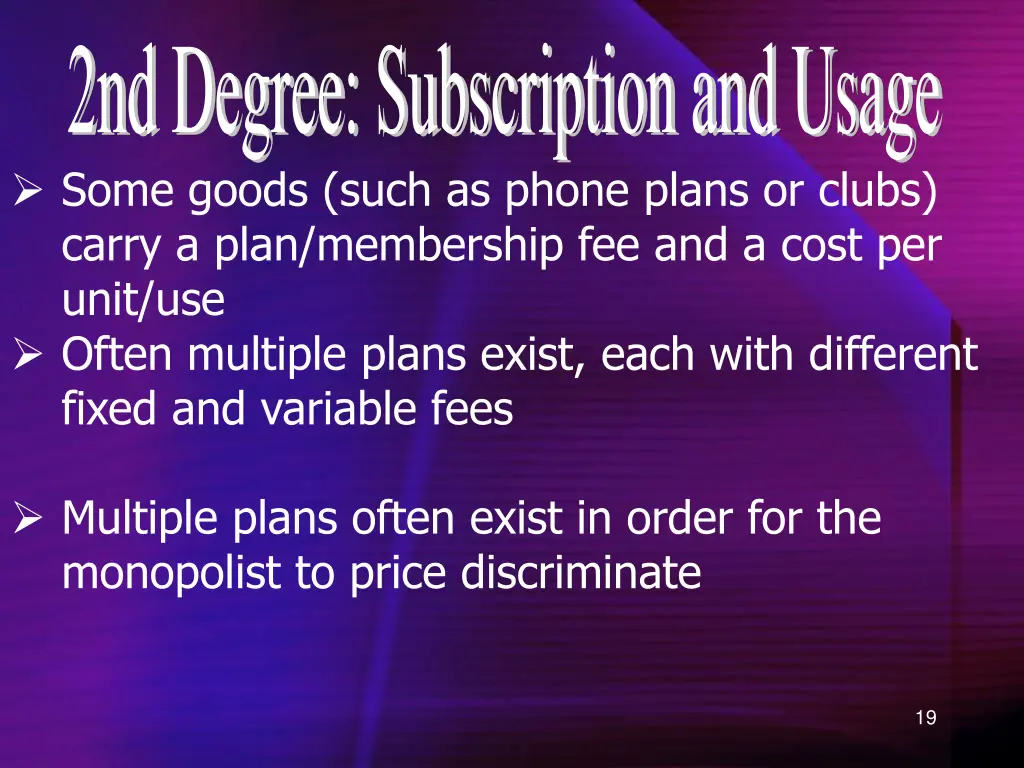 2nd degree subscription and usage