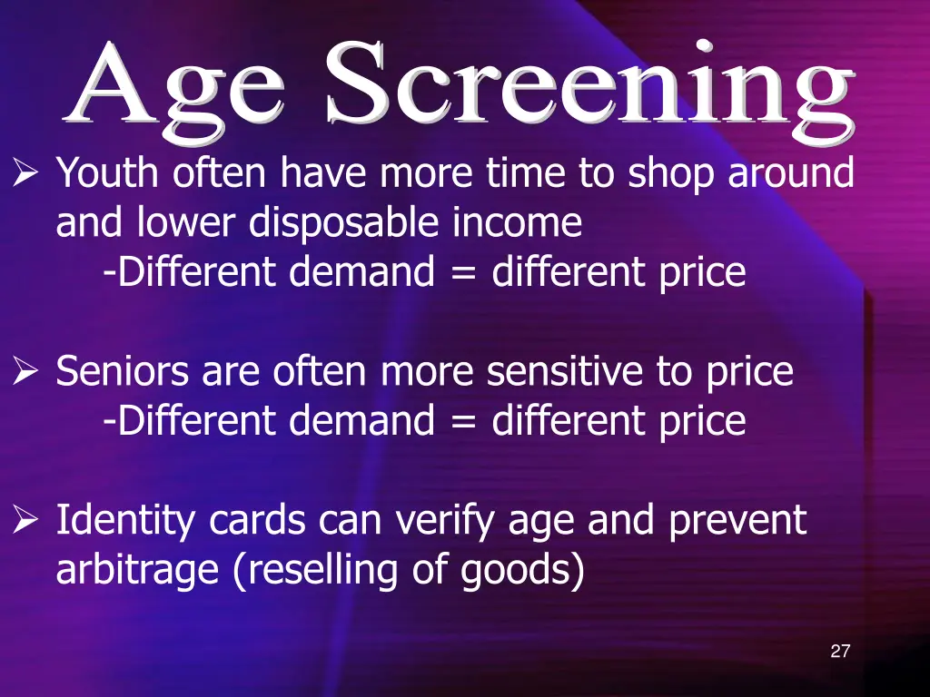age screening