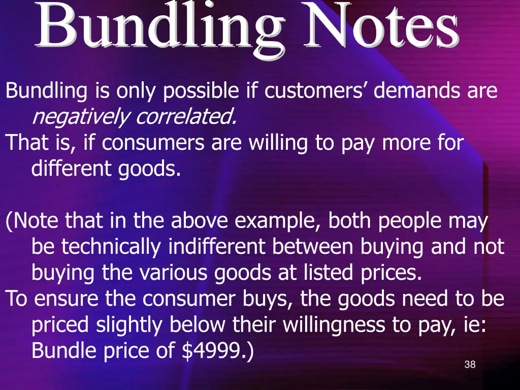 bundling notes