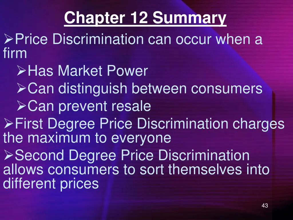 chapter 12 summary price discrimination can occur