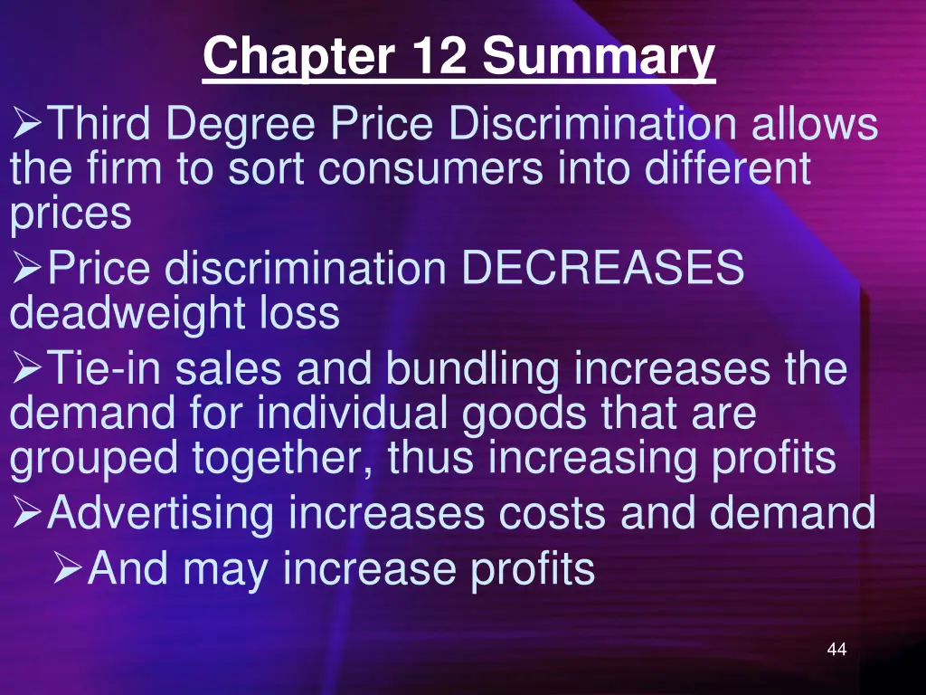 chapter 12 summary third degree price