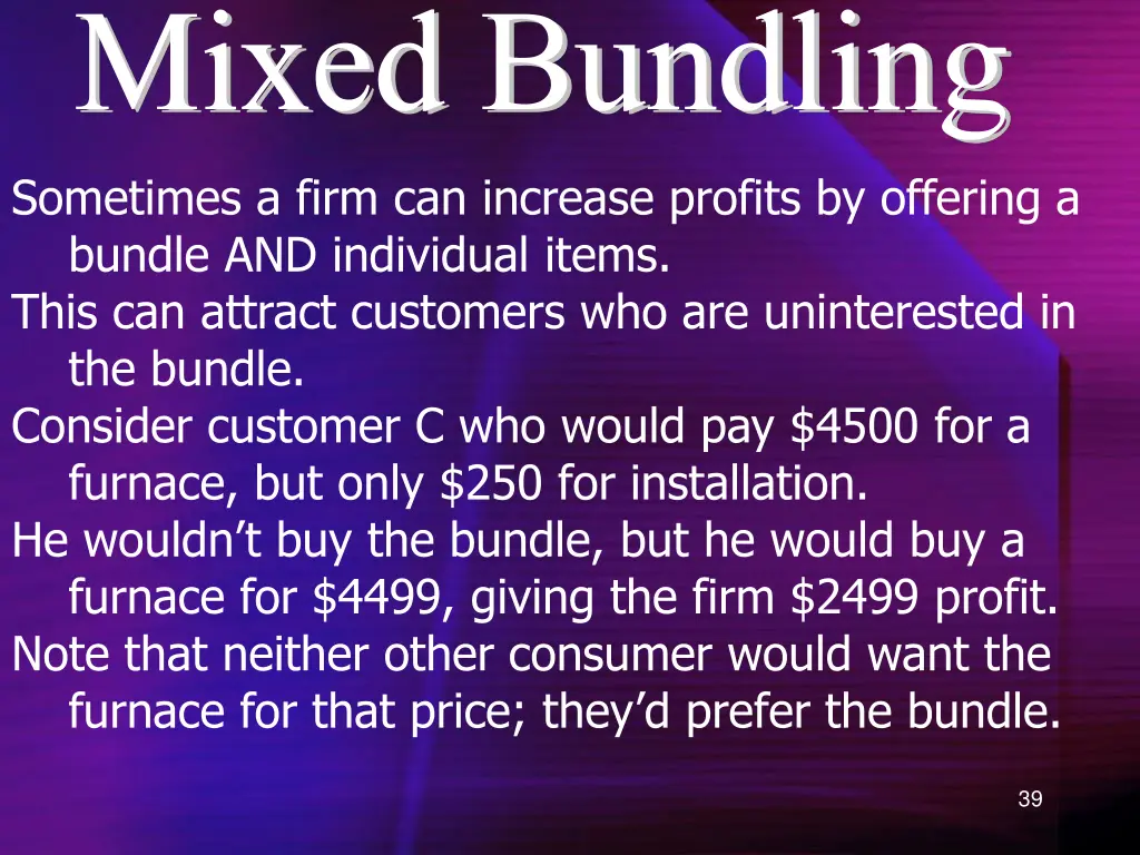 mixed bundling