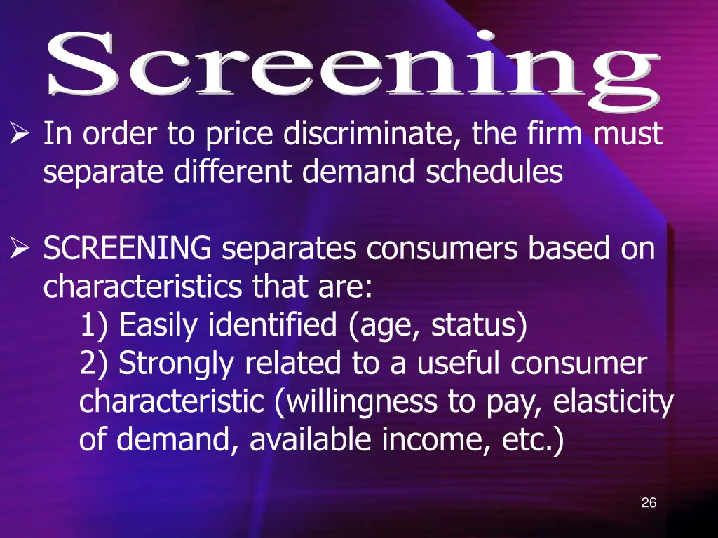 screening