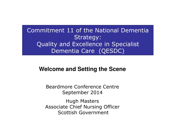 commitment 11 of the national dementia strategy