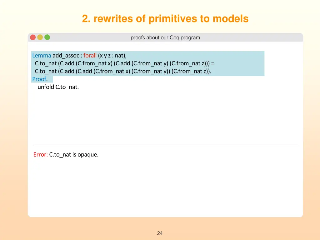 2 rewrites of primitives to models 1