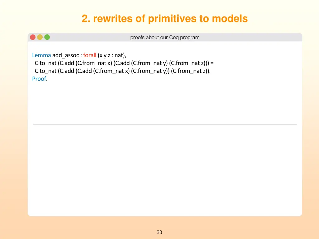 2 rewrites of primitives to models