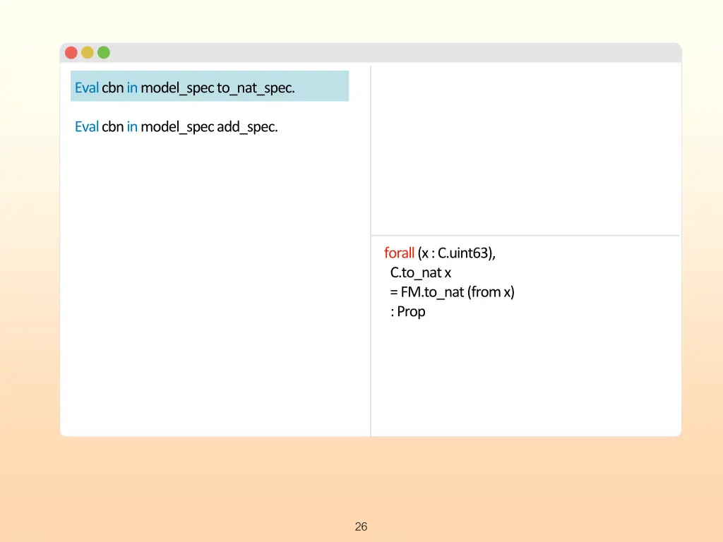 eval cbn in model spec to nat spec