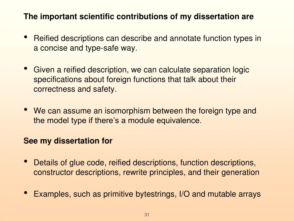 the important scientific contributions