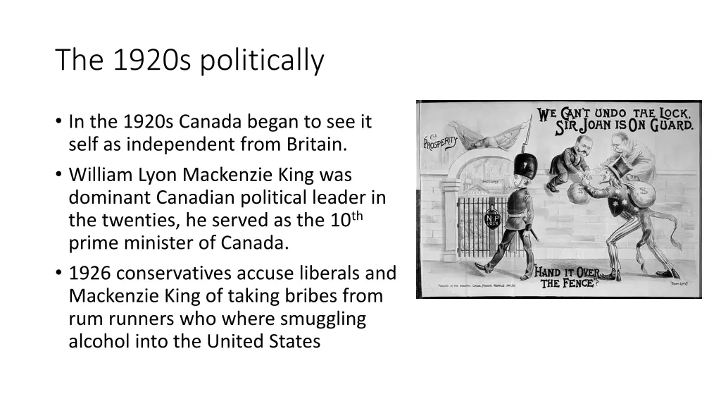 the 1920s politically
