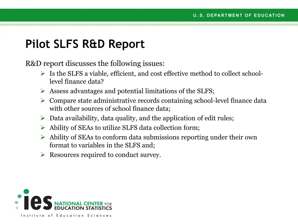 pilot slfs r d report
