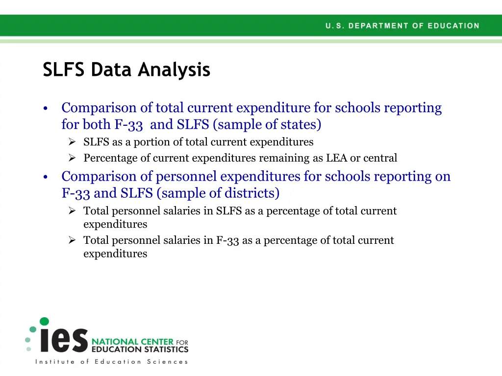 slfs data analysis