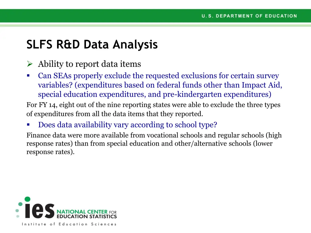 slfs r d data analysis 1