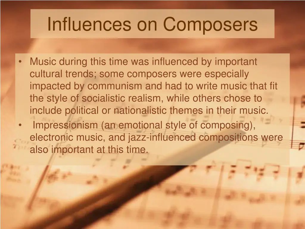 influences on composers