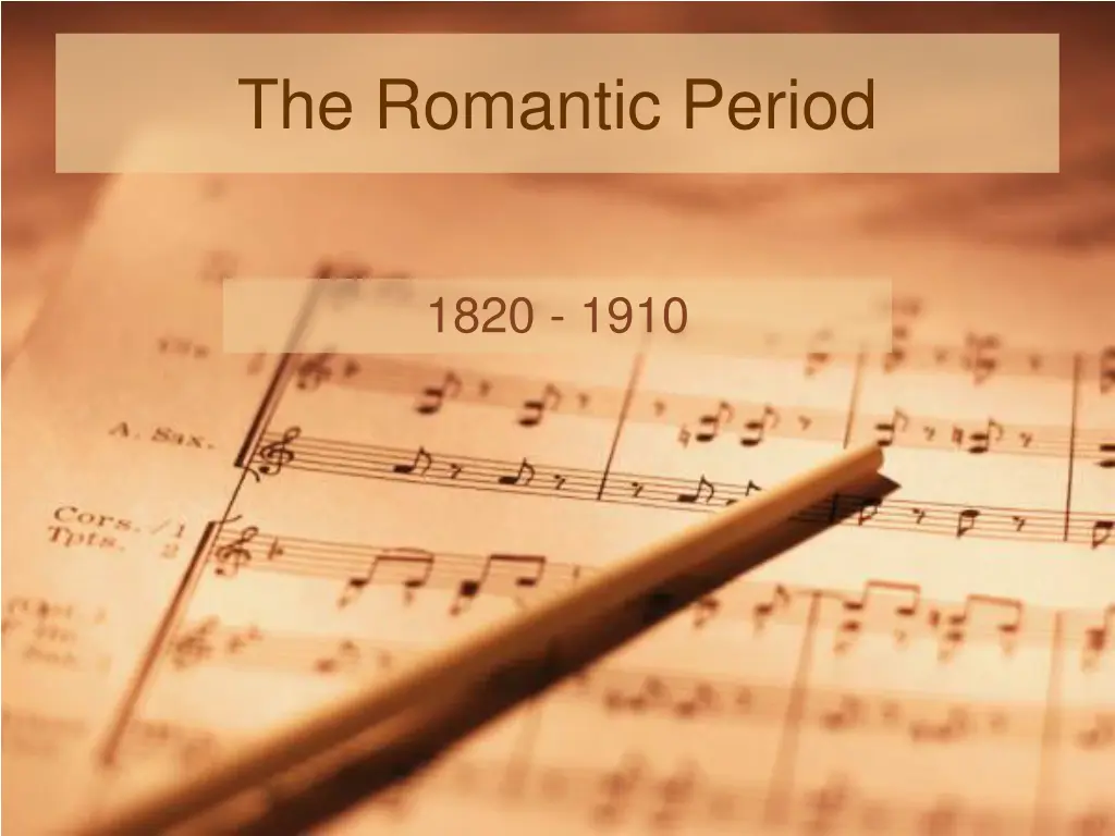 the romantic period