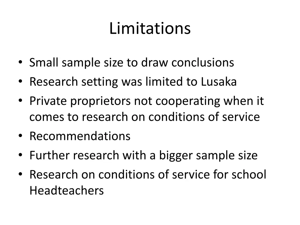 limitations