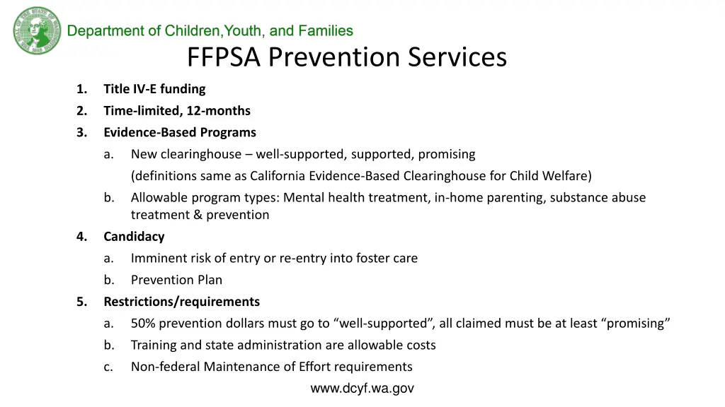 ffpsa prevention services