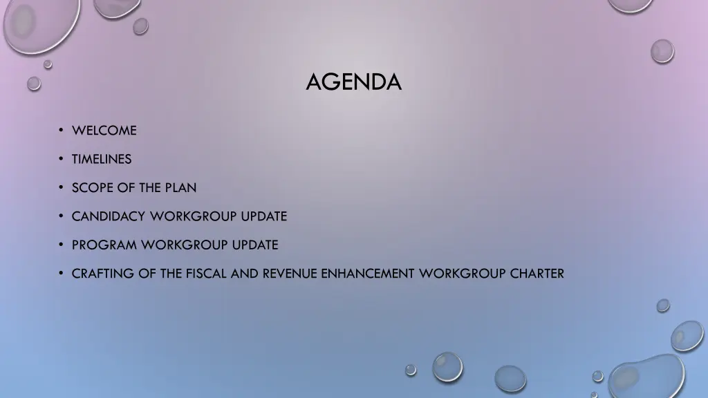 agenda