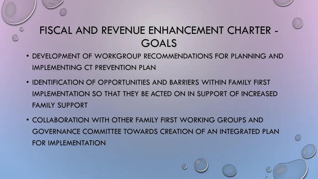 fiscal and revenue enhancement charter goals