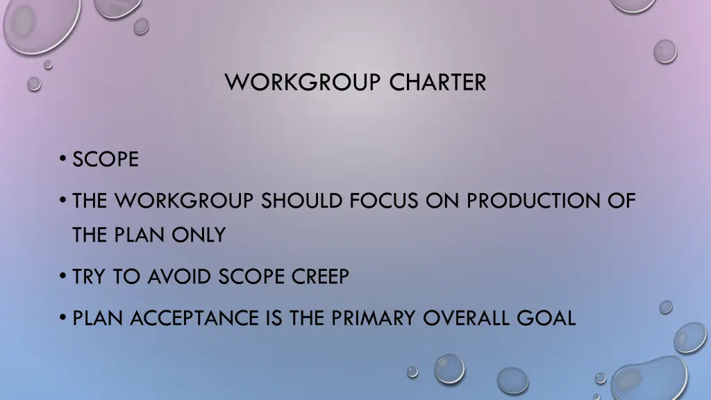 workgroup charter