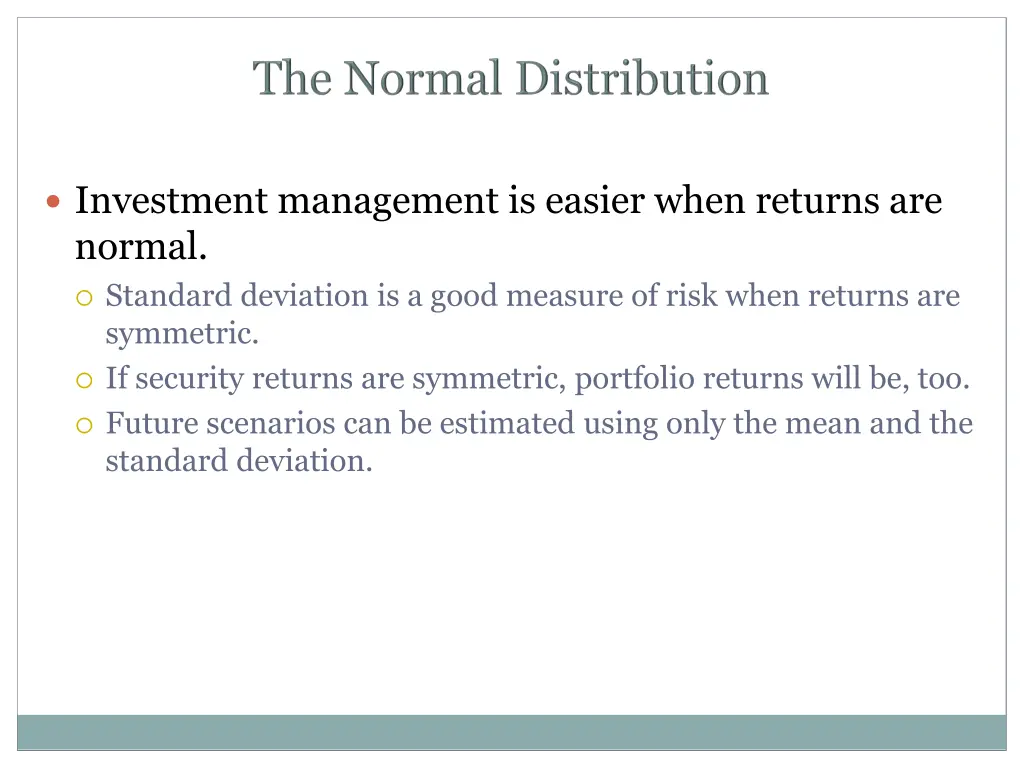 investment management is easier when returns