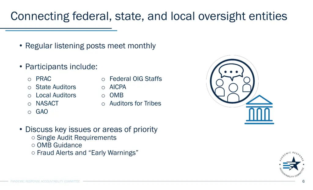 connecting federal state and local oversight
