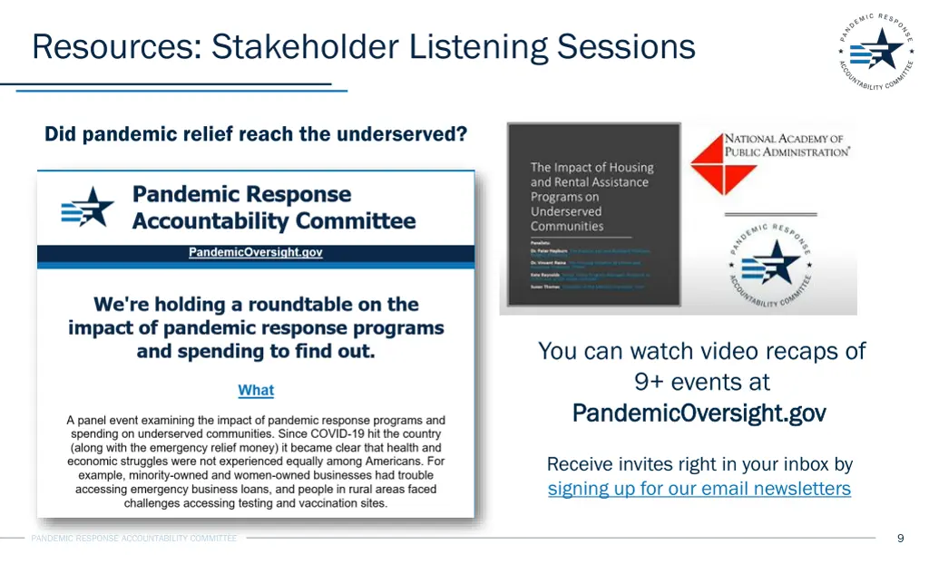 resources stakeholder listening sessions
