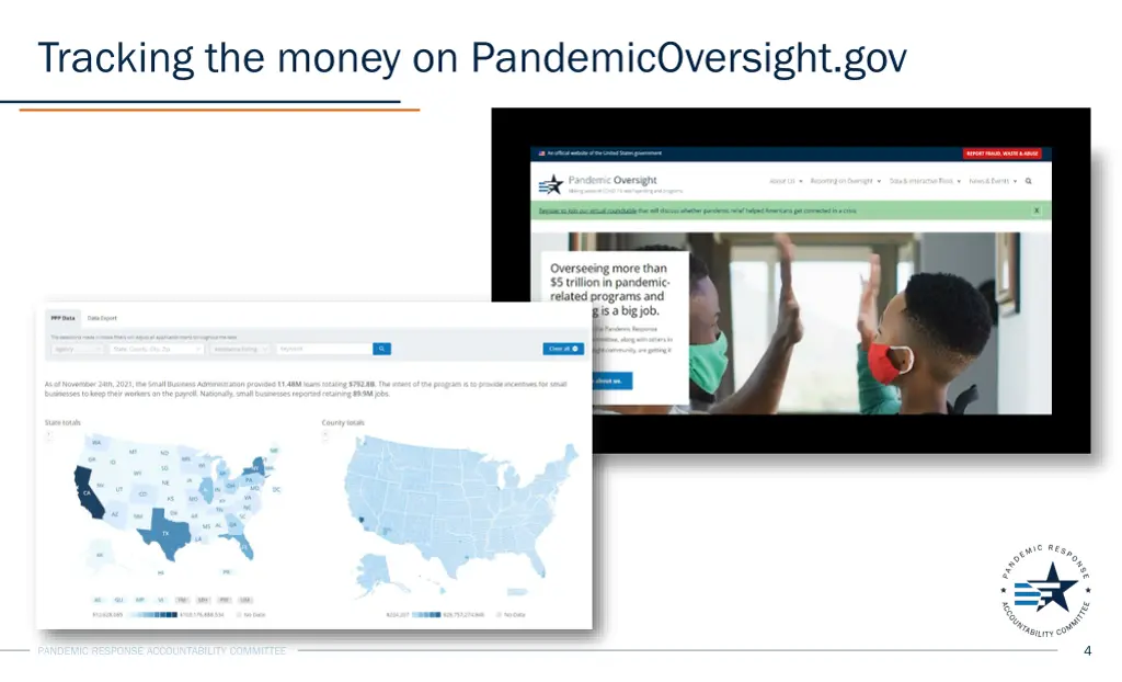 tracking the money on pandemicoversight gov