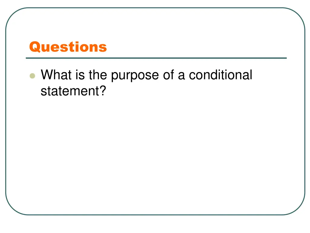 questions