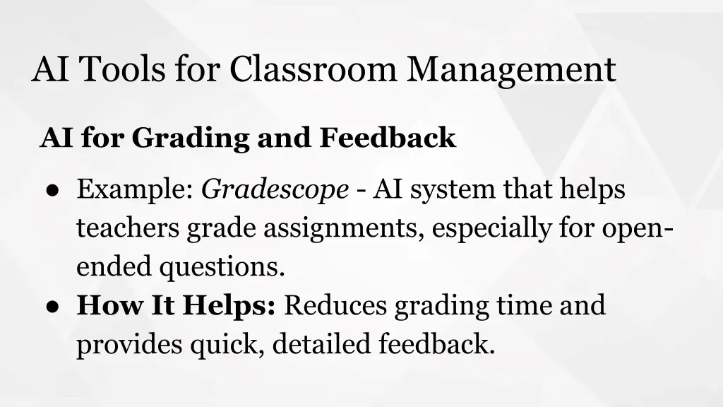 ai tools for classroom management