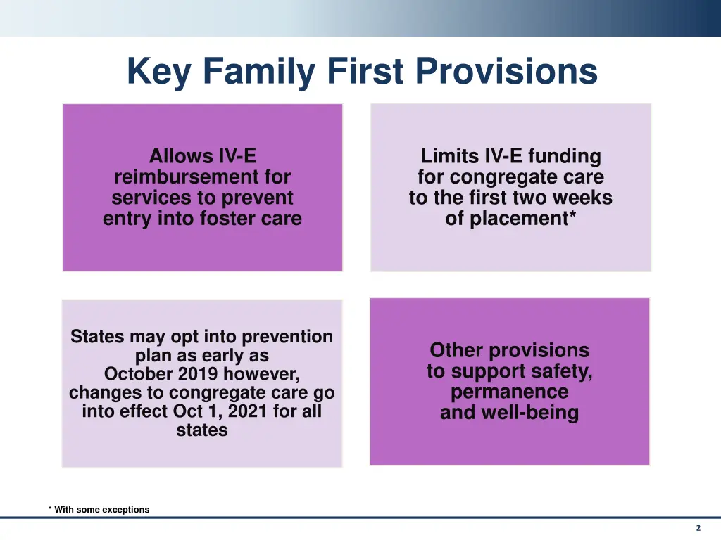 key family first provisions