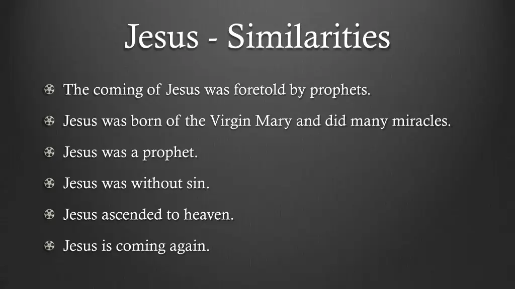 jesus similarities