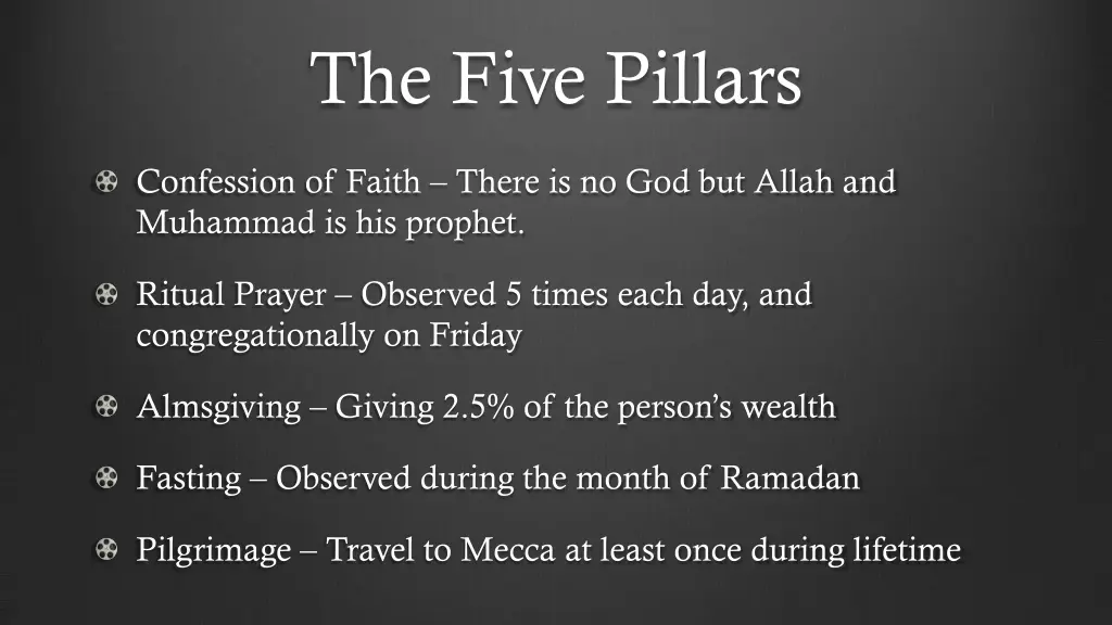 the five pillars