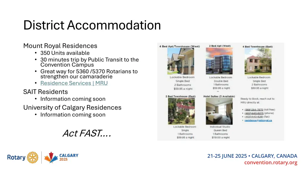 district accommodation
