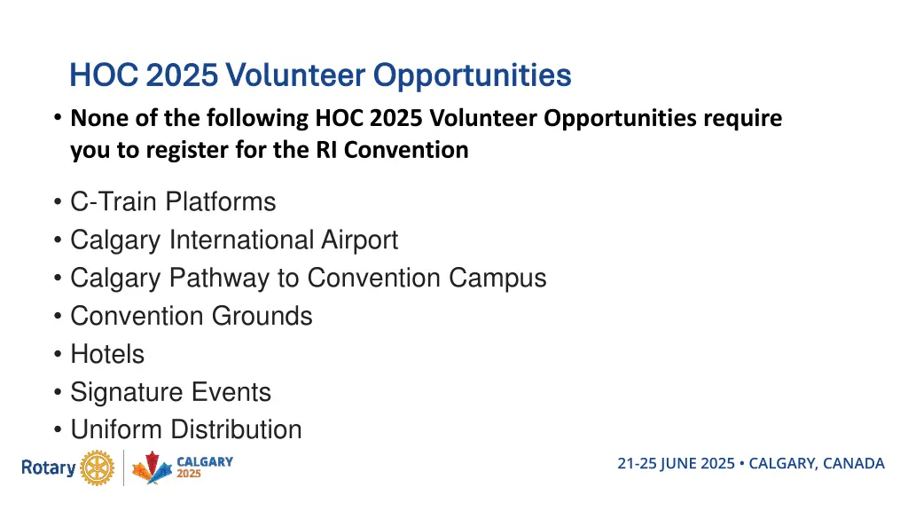 hoc 2025 volunteer opportunities hoc 2025